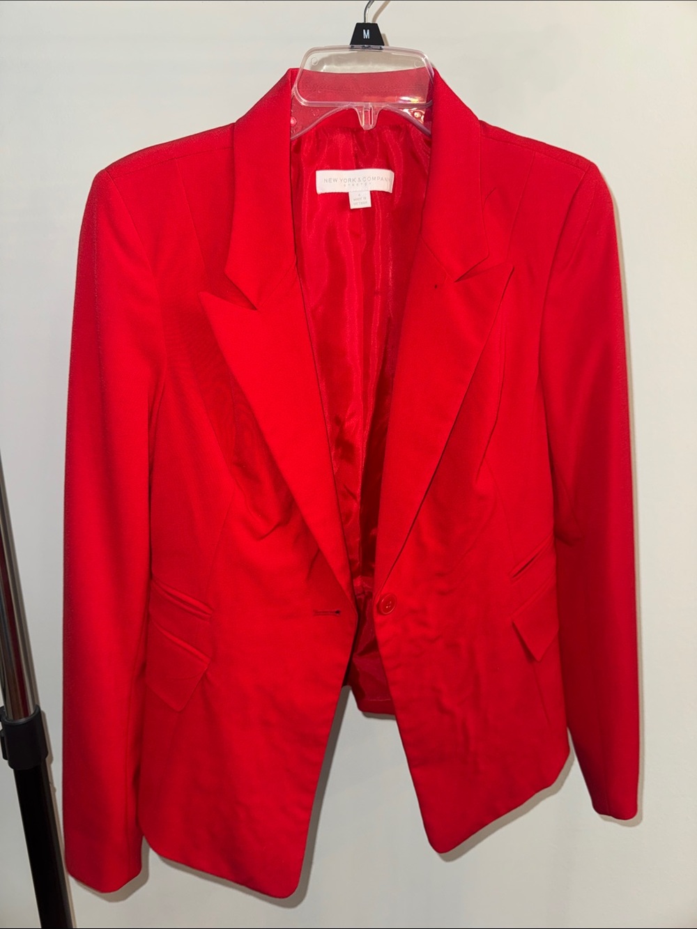 New York & Company Red Women's Tailored Blazer